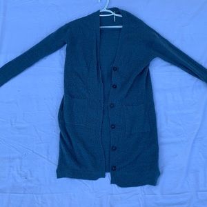 Blue, soft, stretchy cardigan